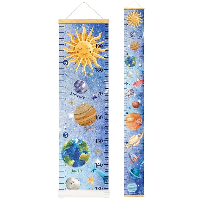 Solar System Kids Wall Growth Chart